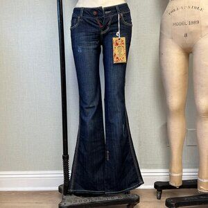 Women's Flare Jeans in Dark Blue
